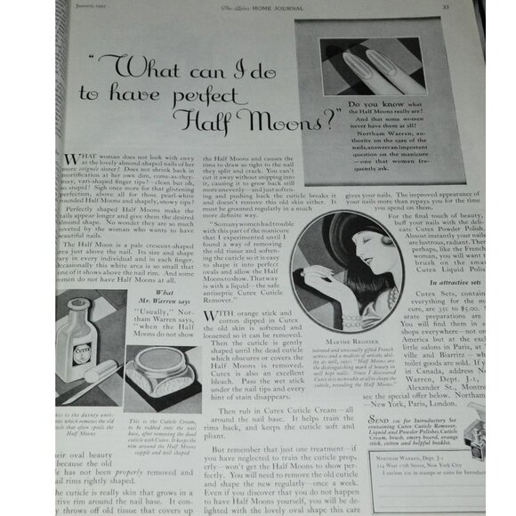 Ladies Home Journal 1927 Ads Nail Styling Hair Care Fashions Home Kewpies Cars - Picture 5 of 11